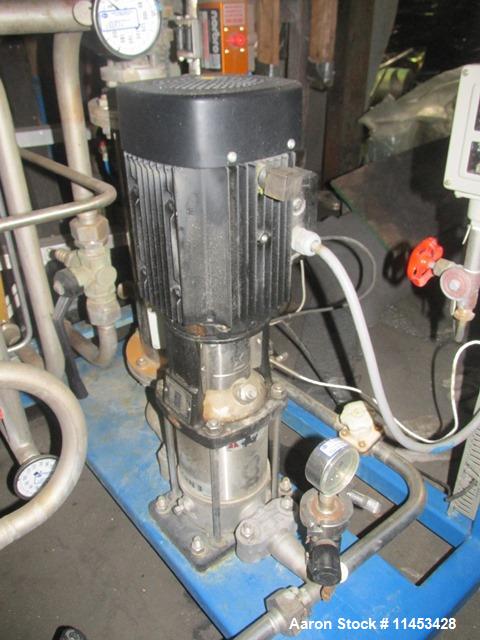 Used-One (1) used Finn Aqua pure steam generator, model 1500-S-1, single still with pump, shop order# 607002, serial# 38834,...