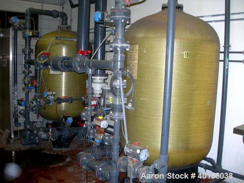 Used:  Structural North America duplex structural water deionizer system consisting of: (2) structural fiberglass tanks, approximately 250 gallon, rated 150 psi at 150 deg F, serial #324, National Bo...