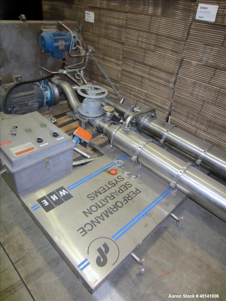 Used WHE Performance Separation Systems Filter – 20 HP, Stainless Steel, High-Speed Motor