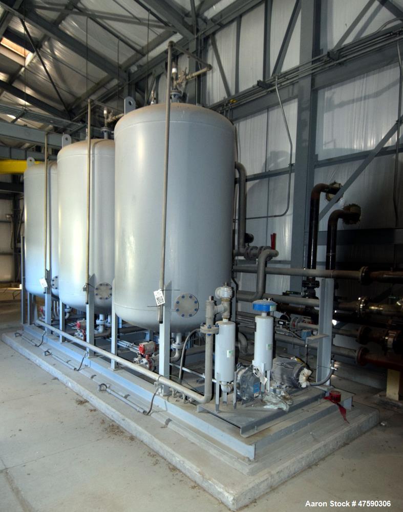 Unused- Reetex Multimedia Filter System Consisting Of: (3) Filter vessels, 304 stainless steel. Each 54" Diameter x 72" straight side, dished top and bottom. Internal rated 75 psi at -20 to 100 degre...
