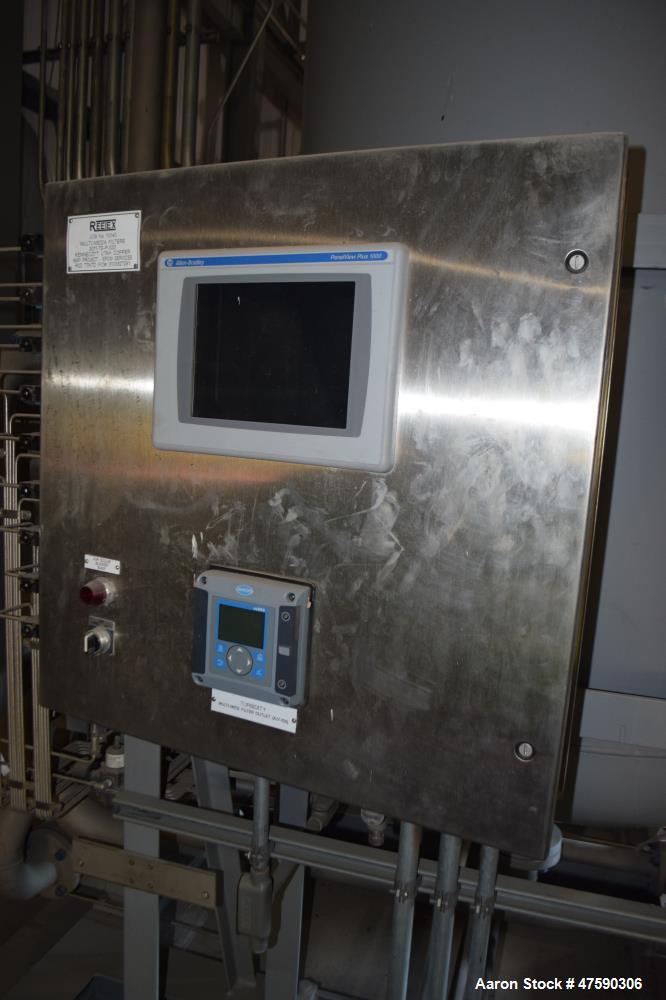 Unused- Reetex Multimedia Filter System Consisting Of: (3) Filter vessels, 304 stainless steel. Each 54" Diameter x 72" straight side, dished top and bottom. Internal rated 75 psi at -20 to 100 degre...
