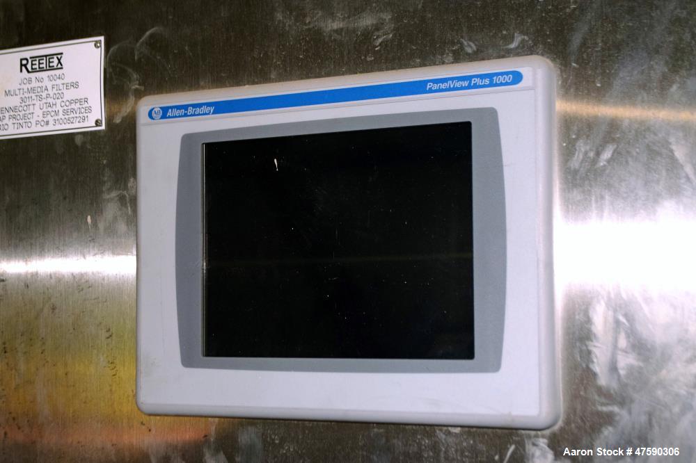 Unused- Reetex Multimedia Filter System Consisting Of: (3) Filter vessels, 304 stainless steel. Each 54" Diameter x 72" straight side, dished top and bottom. Internal rated 75 psi at -20 to 100 degre...