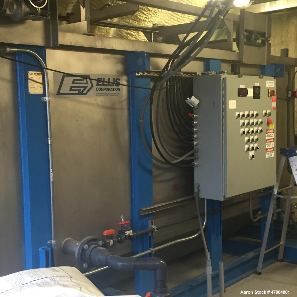 Used Ellis Dissolved Air Flotation (DAF)System, Model DAF-20. V bottom solids chamber, 304 SS. Ferris wheel type skimmer, complete with main tank. Chemical serpentine injection system with flow meter...