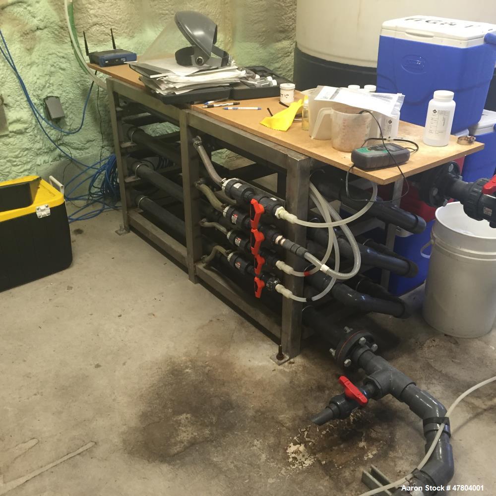 Used Ellis Dissolved Air Flotation (DAF)System, Model DAF-20. V bottom solids chamber, 304 SS. Ferris wheel type skimmer, complete with main tank. Chemical serpentine injection system with flow meter...