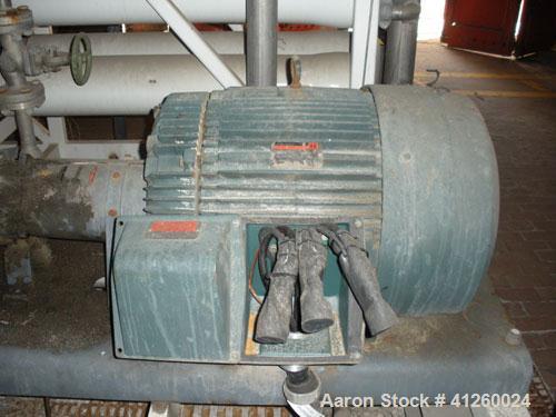 Used Zenon Environmental Inc Reverse Osmosis System. 250 psi operating pressure at 35 deg C, perm rate 240 USGPM, 11 tubes are 9" diameter and 12'6" in length, 120V, 15A, 1 phase, 60 Hz. System has 1...