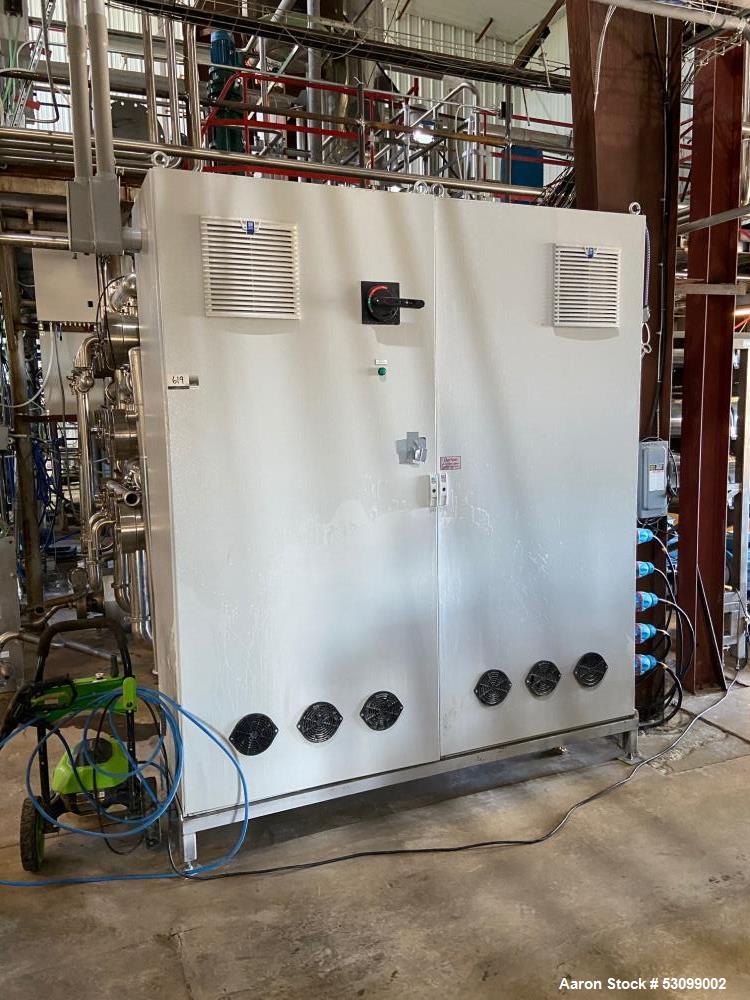Unused- Reverse Osmosis Filtration System. 9500 liter/hour capacity. 2205 square meters total membrane area. System consisting of: (18) filters; 316 SS CIP tank; (2) 3500 RPM CIP pumps; Goulds booste...