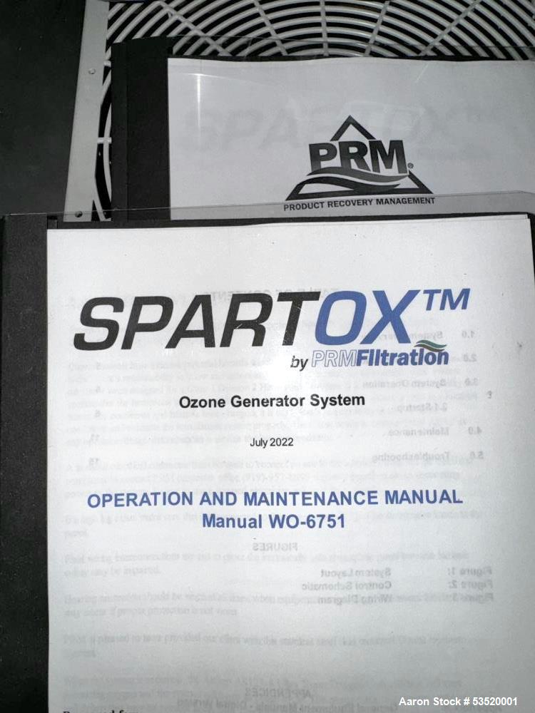 Unused PRM Filtration Spartox Ozone Water Treatment System – 70G Gen, UL Listed, Complete with Instrumentation (2022)