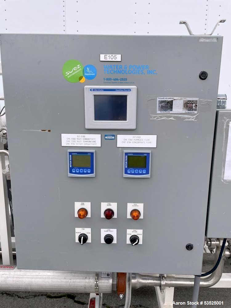 Used Water and Power Technologies Reverse Osmosis–Ultrafiltration System – 100 GPM, Skid Mounted, Built 2014