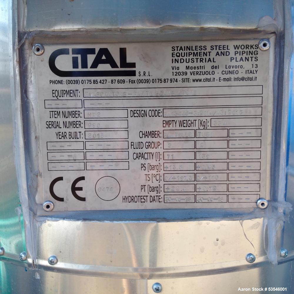 Used Essential Oils Distillation System – Cital Skid with Teconositer Steam Generator, 200–330 L/hr, Built 2018