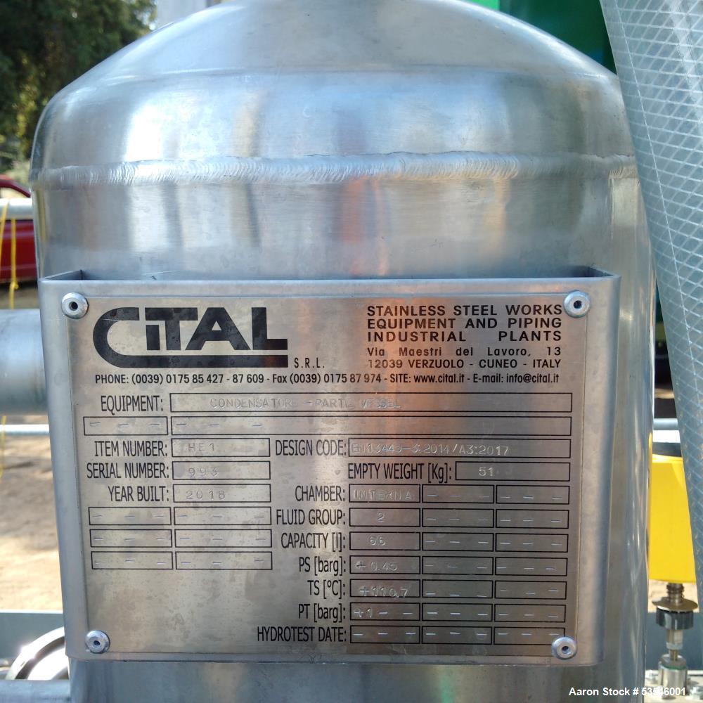 Used Essential Oils Distillation System – Cital Skid with Teconositer Steam Generator, 200–330 L/hr, Built 2018