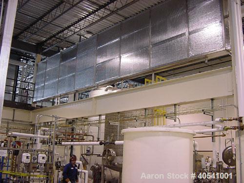 Used APV Invensys 5 Gallons Per Minute Continuous Media Sterilization System. Includes 5 minute hold loop, 50 gallon balance tank, APV plate heat exchanger, APV steam injector with tri-clamps, magnet...