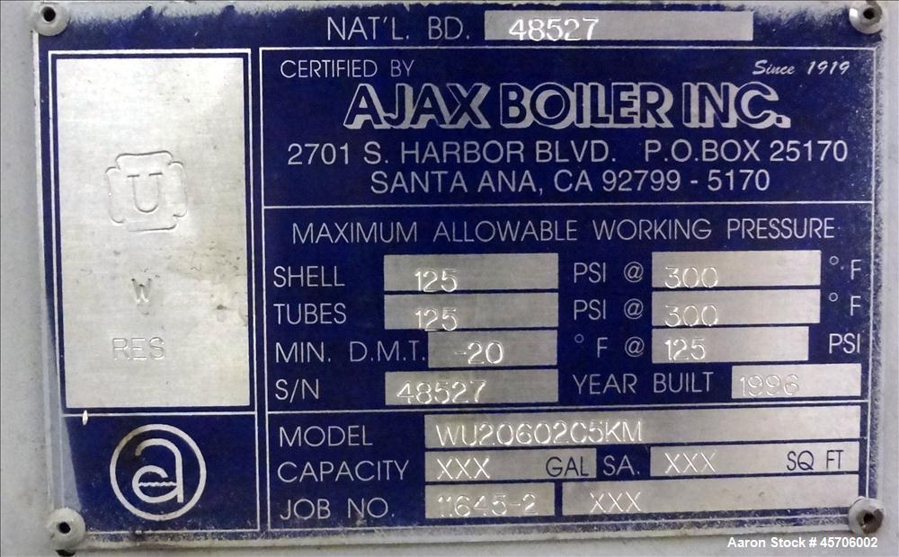 Used Ajax Boiler Unfired 16" Steam Generator