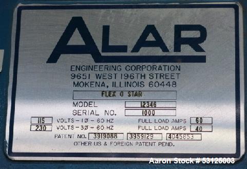 Used Alar Flex-O-Star 1000 Water Treatment System – 1000 Gallons Per Shift