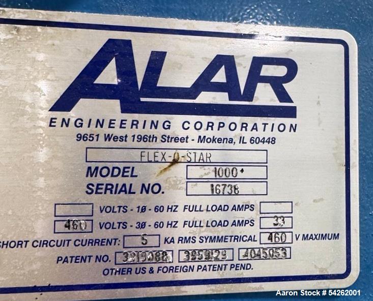Used Alar Flex-O-Star 1000 Water Treatment System | 1,000 Gallons/Shift | Includes FA-140-F & F-201 Media