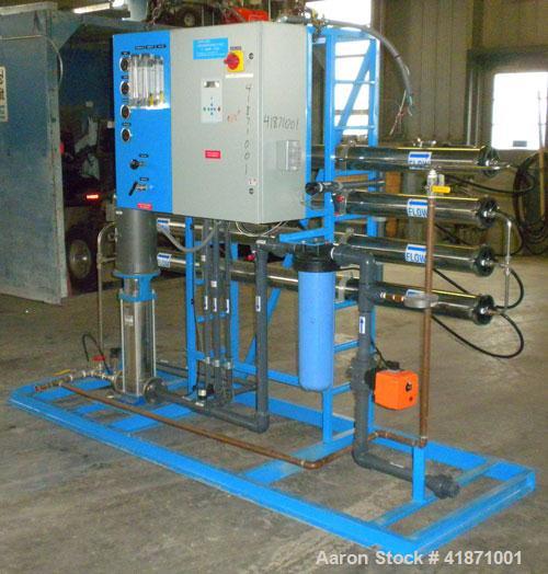 Used Applied Membranes Inc Reverse Osmosis System, model J-84B-236, 316 stainless steel. Designed to produce low dissolved solids water from tap or well water. Designed operating conditions: Permeate...