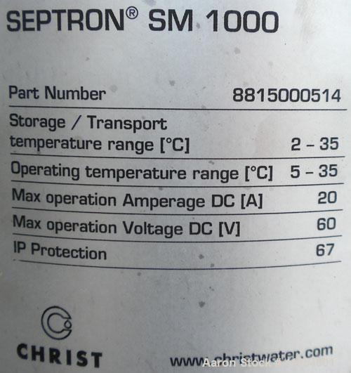 Used Christ Septron Reverse Osmosis System Consisting