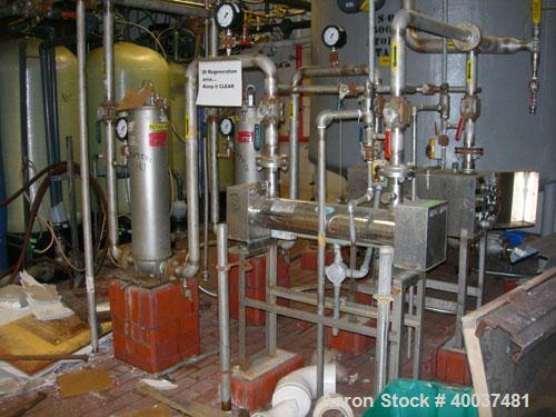 Used DI Regeneration System consisting of: (1) Culligan Vinylester H-FLO 42 carbon filter tank, approximately 150 gallon, rated 150 psi at 35-120 deg F; (1) Culligan Vinylester H-FLO 42 sand filter t...
