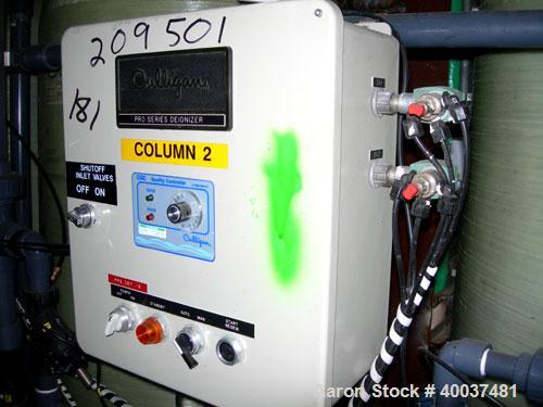 Used DI Regeneration System consisting of: (1) Culligan Vinylester H-FLO 42 carbon filter tank, approximately 150 gallon, rated 150 psi at 35-120 deg F; (1) Culligan Vinylester H-FLO 42 sand filter t...