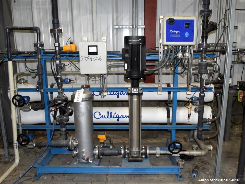 Used- Culligan G Series Dual Membrane Reverse Osmosis System. Consisting of: (2) Culligan Model C-300P-8 membrane pressure v...