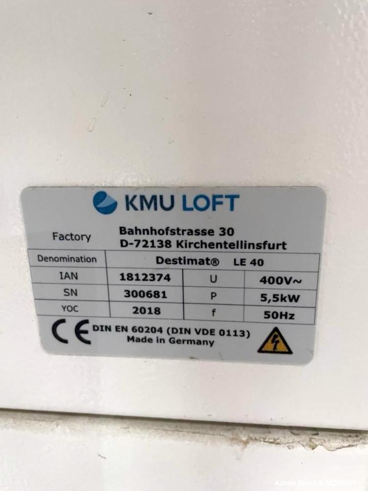Used KMU Loft Destimat LE 40 Evaporator | 40 LPH (10.5 GPH) | 5.5 kW | Built 2018