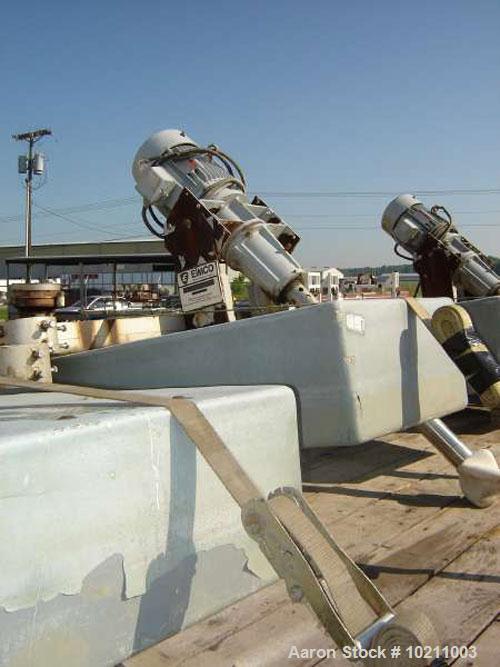 Used Eimco Propulsair Aerator, model 075.  7.5 hp, 1725 rpm, 230/460 volt Reliance Duty Master AC TEFC motor. Stainless steel material contact parts for mounting bracket bolted to floating aerators. ...