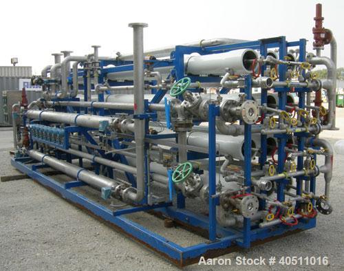Used Glegg Water Conditioning Inc Reverse Osmosis Filter System. Product flow rate/bank 171 gpm (normal), 200 gpm (peak). Waste flow rate/bank 57 gpm (normal), 67 gpm (peak). Recovery rate 75%. Desig...