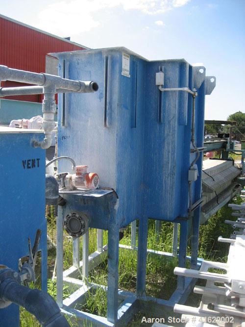 Used Great Lakes Slant Plate Clarifier, carbon steel. Includes chemical feed system, flash mix tank, floculation tank, and turbidmeter.