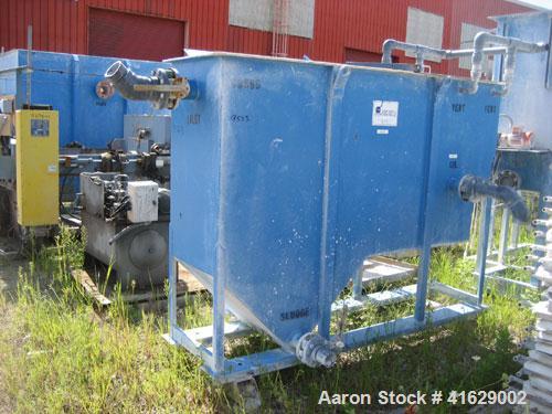 Used Great Lakes Slant Plate Clarifier, carbon steel. Includes chemical feed system, flash mix tank, floculation tank, and turbidmeter.
