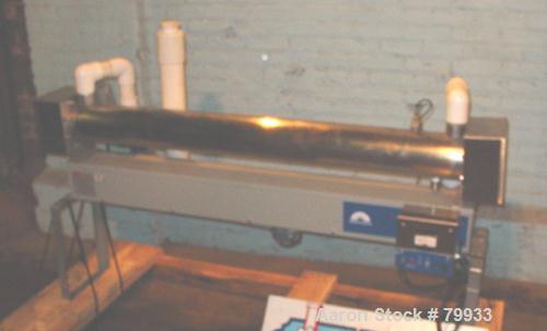 USED: Ideal Horizon UV treatment water filter system, model LCI-4L. Stainless steel tube 6" diameter x 57" long. Inlet: 2" max capacity. 80 gpm lamps: 4. Electrical: 120 volt, 3.2 amp. Operating pres...