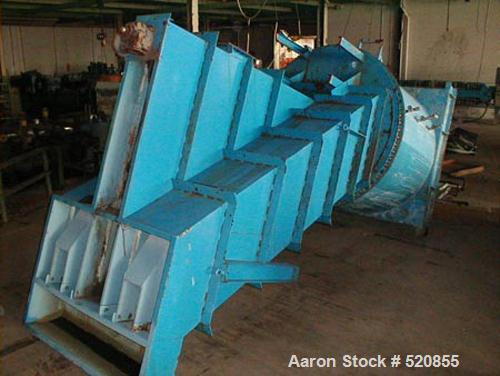 Used Lamella Sloped Plate Clarifier, Model 360/55 LGST. Includes a sludge tank and rake and flocculation tank.