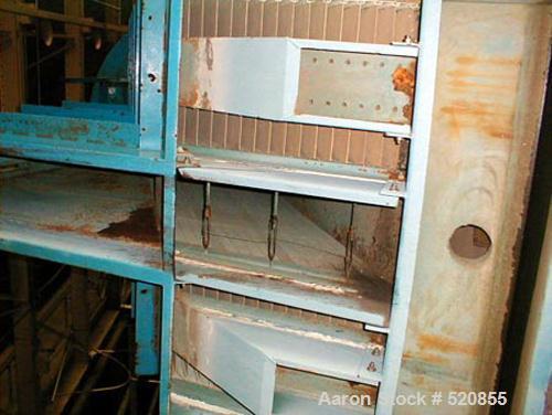Used Lamella Sloped Plate Clarifier, Model 360/55 LGST. Includes a sludge tank and rake and flocculation tank.