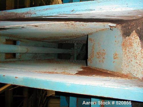 Used Lamella Sloped Plate Clarifier, Model 360/55 LGST. Includes a sludge tank and rake and flocculation tank.
