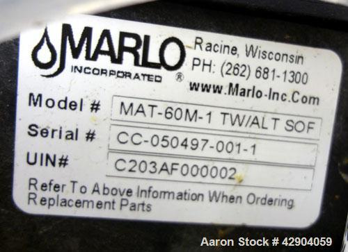 Used Marlo Twin Alternating Water Softener System, Model MAT-60M-1