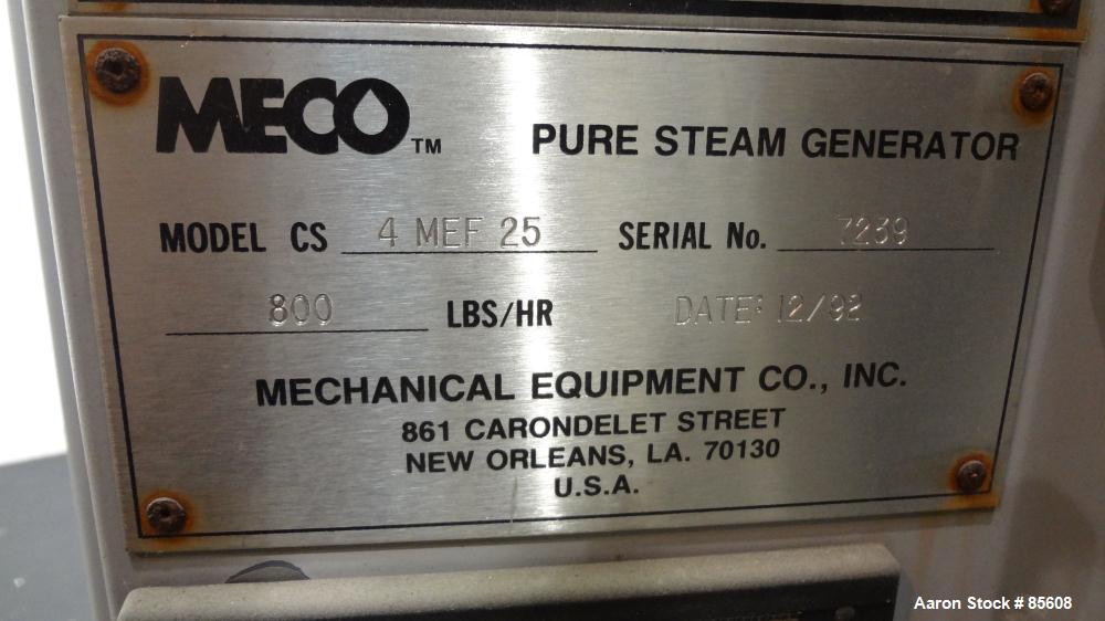 Used MECO Mechanical Equipment Company Multiple Effect Still, Model 4MEF25