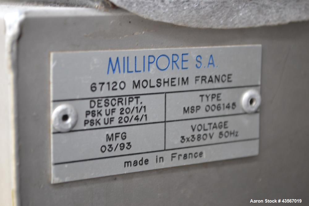 Used Millipore Ultra Filtration System – Type MSP 006145, 316L Stainless Steel