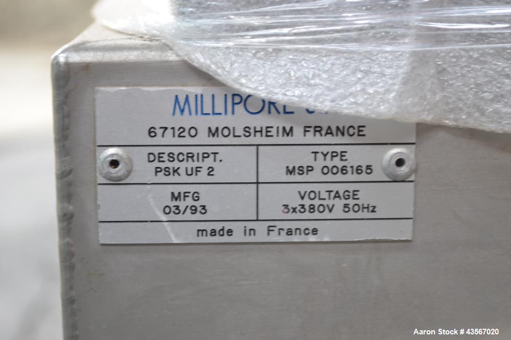 Used Millipore Ultra Filtration System – 200L & 400L Reactors, Pressure Tank, Pumps, Filters