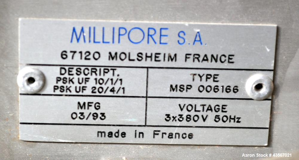 Used Millipore MSP 006166 Ultra Filtration System – 200L & 400L Reactors, Pumps, Filters
