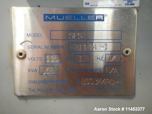 Used- Mueller Pyro Pure WFI Still, Model SES-30
