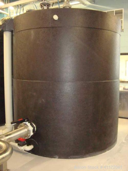 Used Vivendi Purified Water Softener Skids consisting of: (1) Forbes approximately 10,000 litre HDPE tank, (2) Grunfoss type CRNE45-2, 45cumt/hr pumps, (1) Elga model 611530AA40C1EE filter, (1) Bibby...