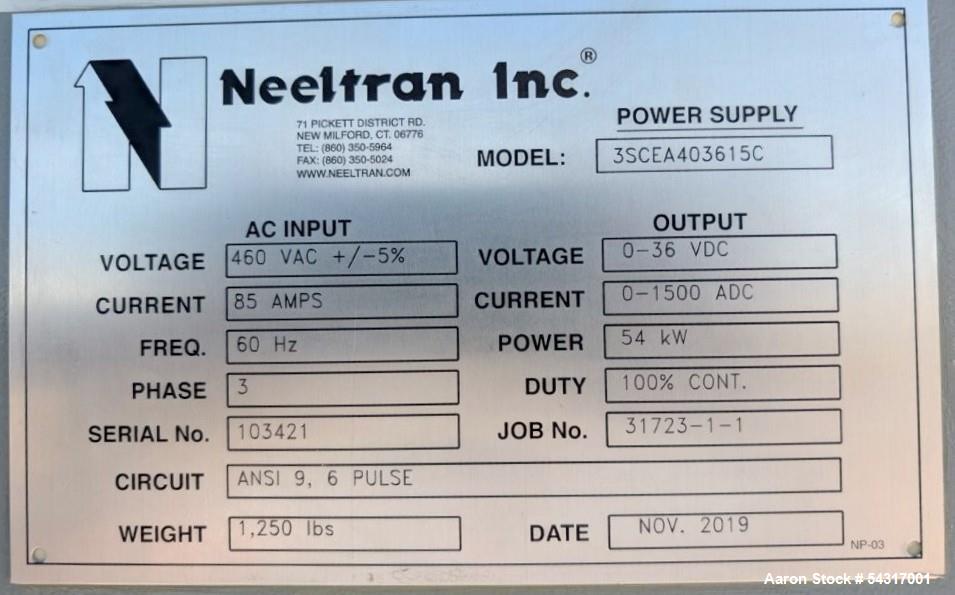 Unused Evoqua OSEC B-Pak Hypochlorite Generator Skid – 500 lb/day System for Sale