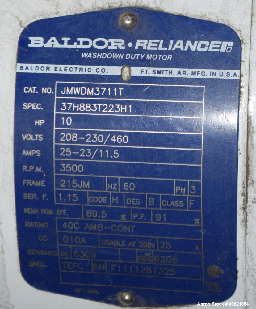 Used Osmonics Reverse Osmosis System, Model 74B-HR43KY/DLX-DP-SP, Serial# 94-K276227A. Inlet pressure before & after prefilter 60/80 psi/12/12 psi, flow (1) concentrate + permeate + recycle 45/30 gal...