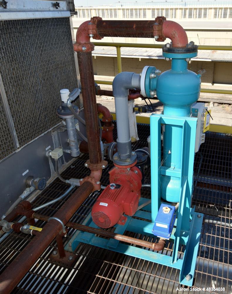 Used Puroflux PF-64 Series Separator Pump Package With Automatic Purge, Model PF-64-030-AP. With an Armstrong 5hp pump and an Evapco Pulse-Pure P10 panel.