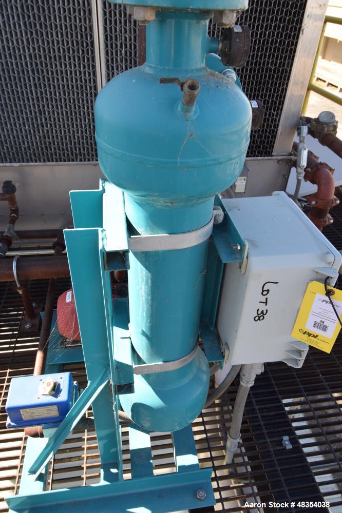 Used Puroflux PF-64 Series Separator Pump Package With Automatic Purge, Model PF-64-030-AP. With an Armstrong 5hp pump and an Evapco Pulse-Pure P10 panel.