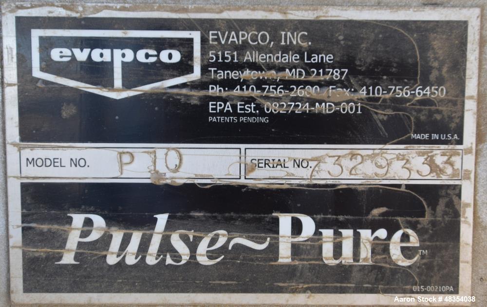 Used Puroflux PF-64 Series Separator Pump Package With Automatic Purge, Model PF-64-030-AP. With an Armstrong 5hp pump and an Evapco Pulse-Pure P10 panel.