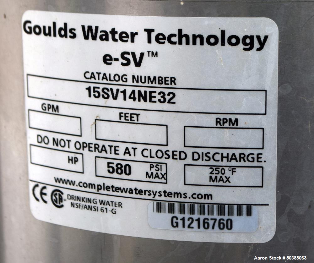 Used Goulds Filtration Reverse Osmosis System, Model PROX-809