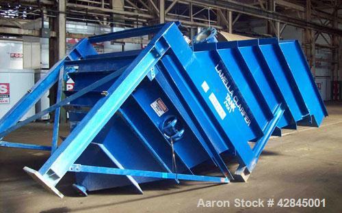 Used Parkson Lamella Clarifier, Model 1135/55.  500 gpm, 192" long x 108" wide x 216" high. Includes floc tank.