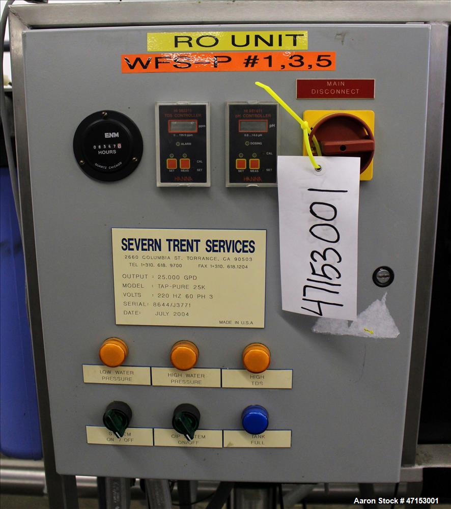 Used Severn Trent Services Reverse Osmosis Water Treatment System, Model TAP-PU