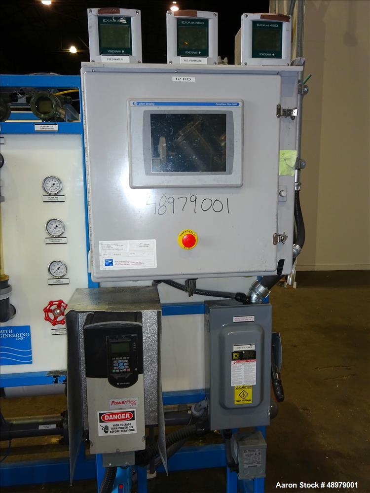 Used Smith Engineering Inc 50 GPM Single Pass Reverse Osmosis System