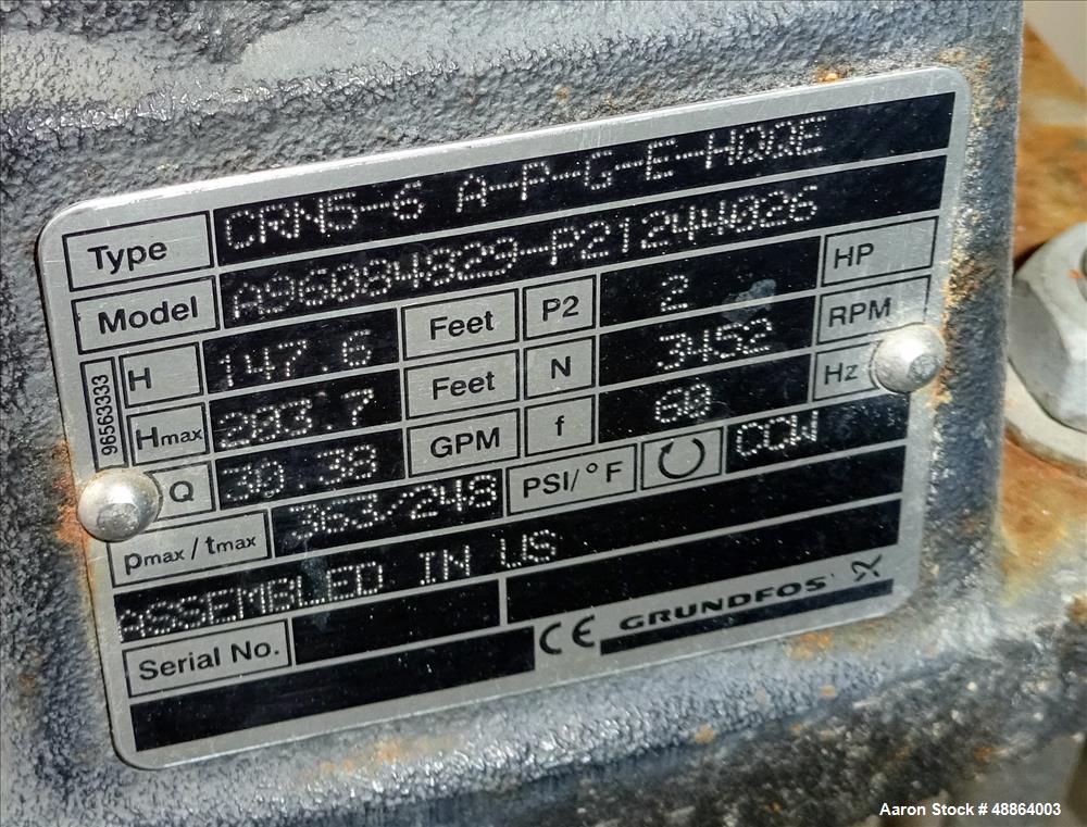 Used Mobile Reverse Osmosis System consisting of:  (1) Specific Equipment Compa