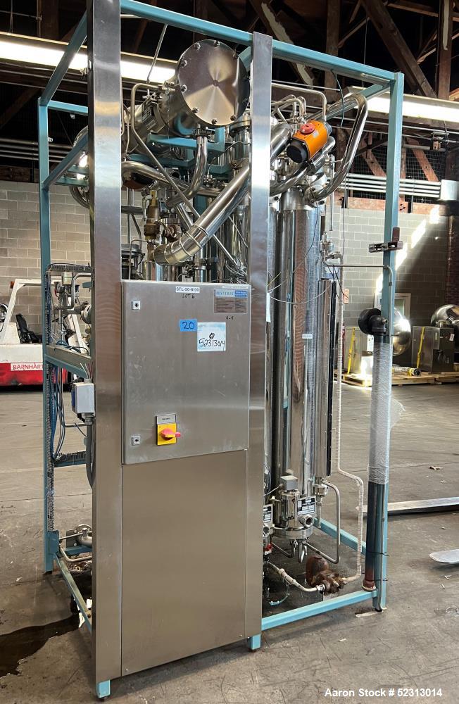 Used Steris Finn-Aqua Multiple-Effect Water Still, Model 500-S-4, Serial# COA41132, Built 2000. Designed steam heated model for deionized & reverse osmosis feedwater. Approximate capacity at 116 psi ...